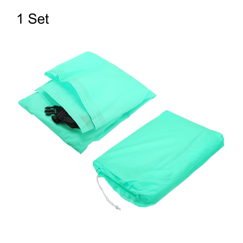 HARFINGTON Bike Cover Waterproof Outdoor 75" Polyester Anti Dust Rain Wind Snow Bicycle Covers with Lock Holes Windproof Buckle Storage Bag for Mountain Road Bike, Black Lake Green 75"