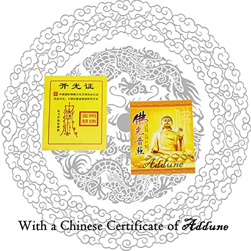 Feng Shui 5 Element Pagoda with Fuk LUK Sau Home Decor (6 inches Gold) 6 Inches Gold
