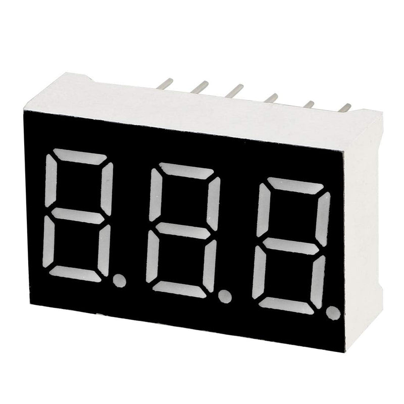 [Australia - AusPower] - uxcell Common Cathode 11 Pin 3 Bit 7 Segment Display 0.89 x 0.55 x 0.28 Inch 0.35" Red LED Display Digital Tube 5pcs 
