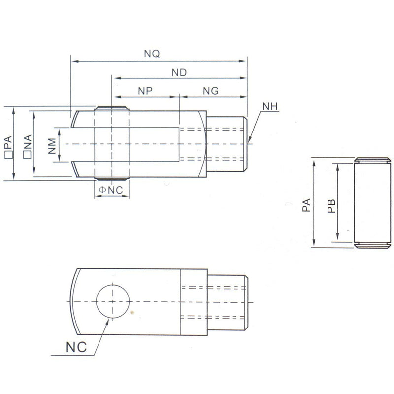 [Australia - AusPower] - Baomain Foot Flange CI-32 for Foot mounting Work with Pneumatic Standard Cylinder SC 32 