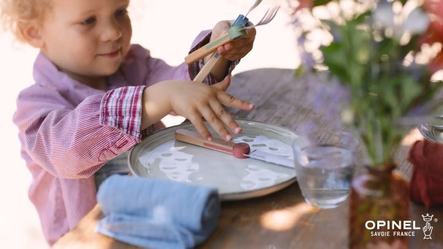 Opinel Le Petit Gourmet 3 Piece Children’s Cutlery Set (Coral) Coral
