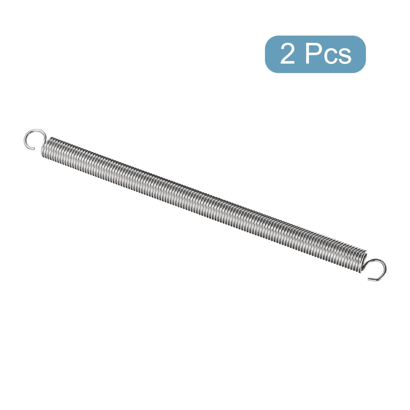 [Australia - AusPower] - uxcell 2Pcs Extended Spring 3/8 inch x 6-1/2 inch, 0.047 inch Spring Steel Dual Hook Tension Springs for Machinery Construction Industrial 