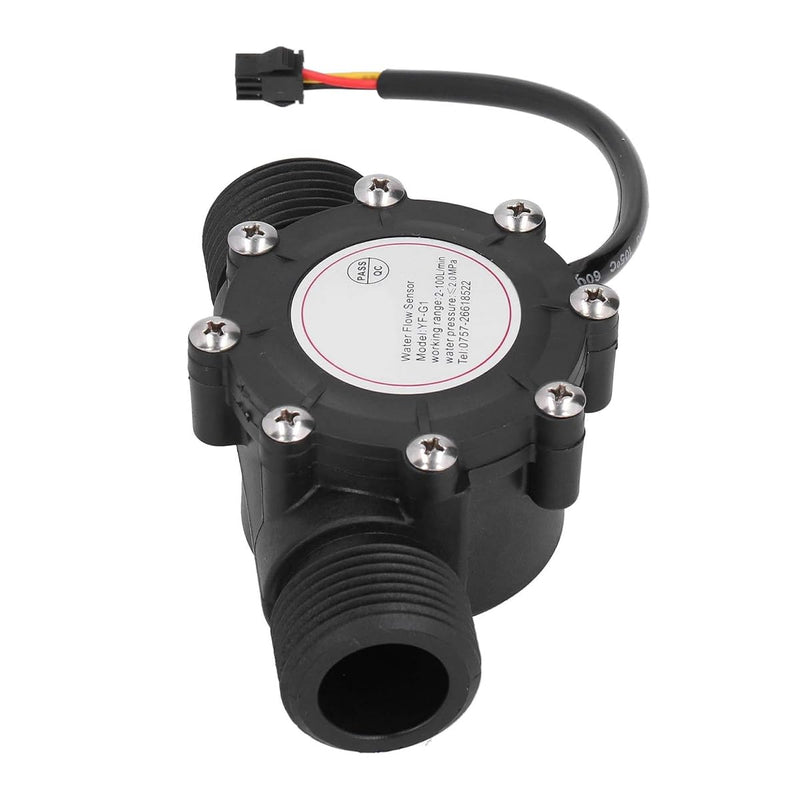 Water Flow Sensor, Fluid Measurement Hall Meter Flow Meter G 1 Inch Male Thread DC 3.5-24 V 2-100 L/min for Swimming Pool