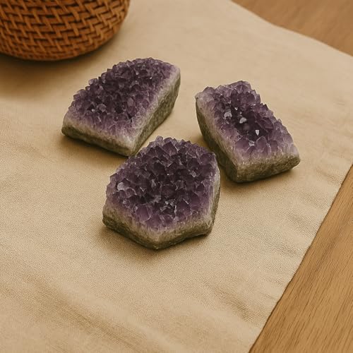 0.75 to 1.25 lb Natural Amethyst Druzy Cluster – Raw Crystal Geodes for Meditation, Reiki & Home Décor – Spiritual Healing Stones – Handpicked from Uruguay 0.75 to 1.25 lb
