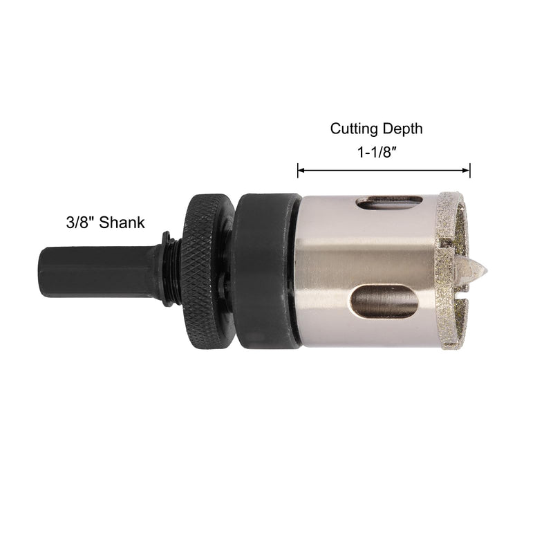 [Australia - AusPower] - 1-1/2 Inch Diamond Hole Saw 1.5” Tile Hole Saw for Ceramic, Tile, Glass, Granite, Porcelain, Marble, with Guiding Drill Bit 1-1/2 Inch 