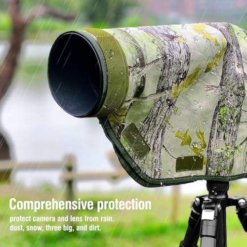 Camera Rain Cover with Openable Viewing Window & Strap Mountable Design,Waterproof Camera Raincoat Sleeve Protector (XXL) XXL