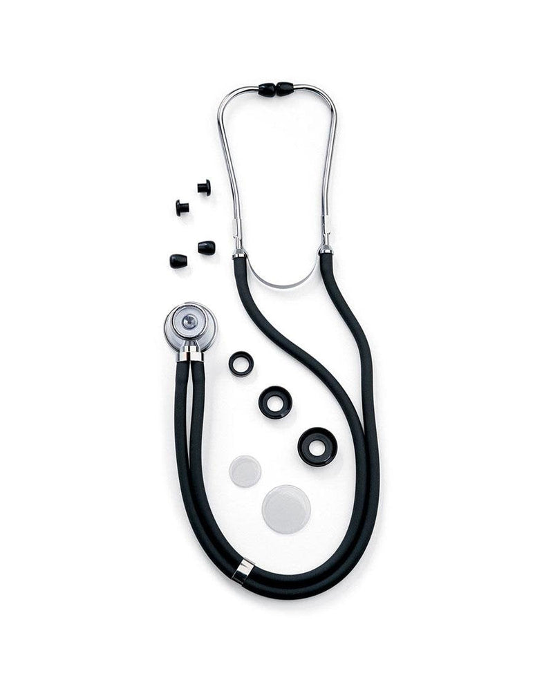 [Australia - AusPower] - Medline Sprague Rappaport Stethoscope, Dual Tubing, Black, Robust Construction 