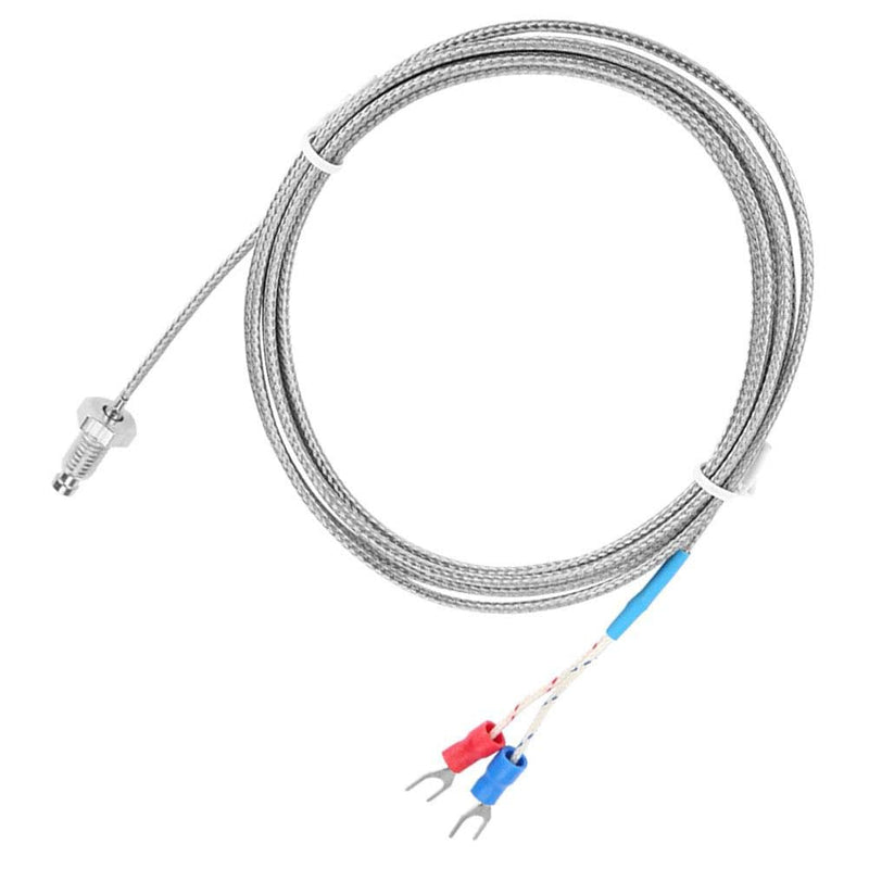 [Australia - AusPower] - Screw Probe Temperature Sensor K Type Thermocouple M6 Screw Thread Two Wire Temperature Controller 0-400℃(5M) 