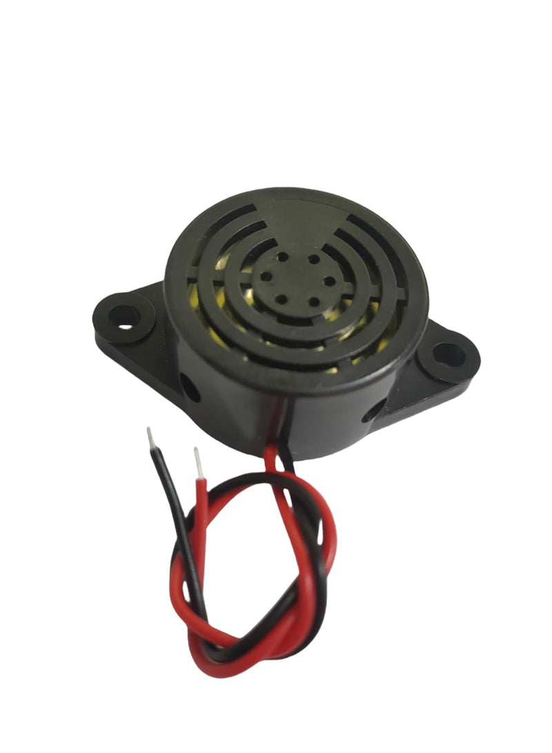[Australia - AusPower] - DC 3-24V 100dB Active Piezo Electronic Buzzer Beep Tone Alarm Ringer Continous Sound SFM-27-W ,Black 6Pcs 