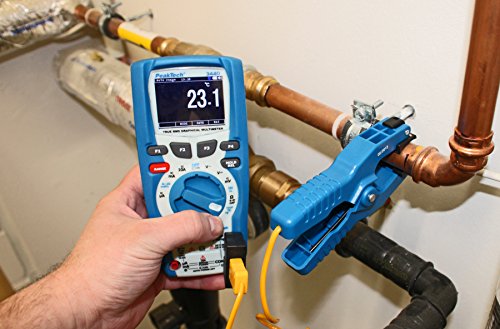 PeakTech Practical Temperature Sensor, Type K, as Clamping Pliers/Clamp for Pipes, 1 Piece, TF-25 Single