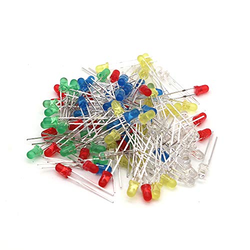 DollaTek Electronic Components Package(Total 1490 PCS) - LED Diodes, 30 Values Resistors,Electrolytic Capacitor Package, Ceramic Capacitors kit, Common Diodes, Common Transistor