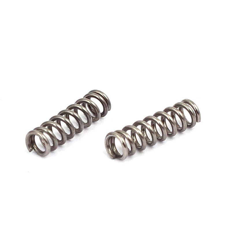 [Australia - AusPower] - 0.5mmx3mmx10mm 304 Stainless Steel Compression Springs Silver Tone 10pcs 