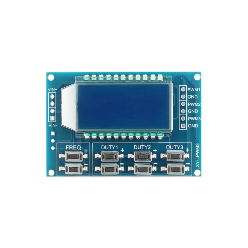[Australia - AusPower] - 2PCS 3Channel PWM Pulse Signal Generator Frequency Adjustable Square Wave Rectangular Wave 1Hz-150kHz,Independent Duty Cycle with LCD Display 