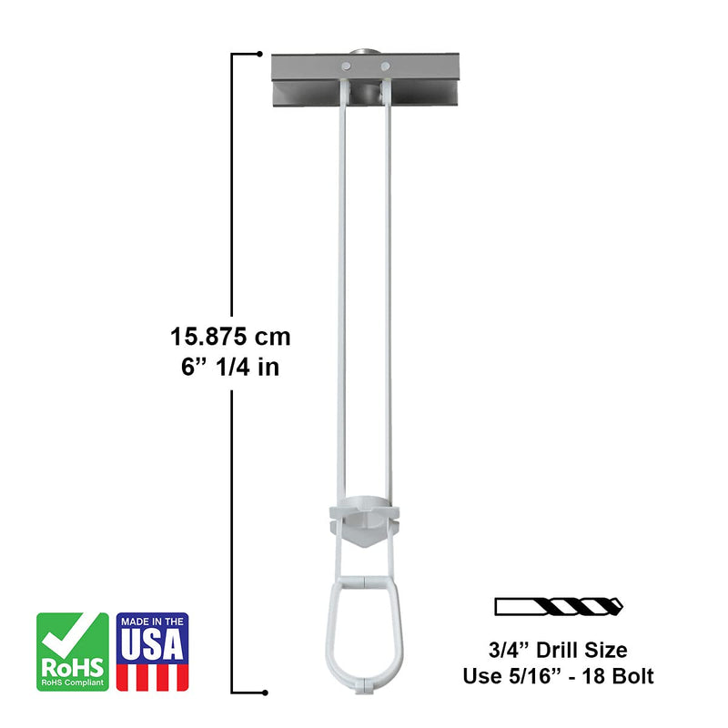 TOGGLER SNAPTOGGLE BE Toggle Anchor, Zinc-Plated Steel Channel, Made in US, 3/8" to 2-1/2" Grip Range, For 5/16"-18 UNC Fastener Size (Pack of 25)