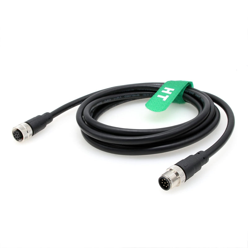 [Australia - AusPower] - M12 A Coded 8 pin Female to 8 pin Male Cable for Cognex Sensor Camera Industrial Actuator Profibus Automation 3M 