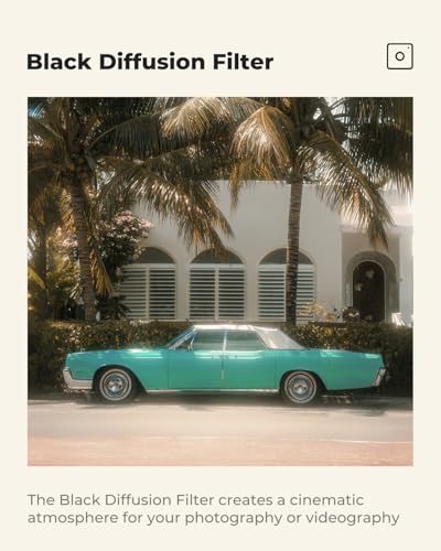K&F CONCEPT 62mm Black Diffusion 1/2 Filter Mist Cinematic Effect Filter