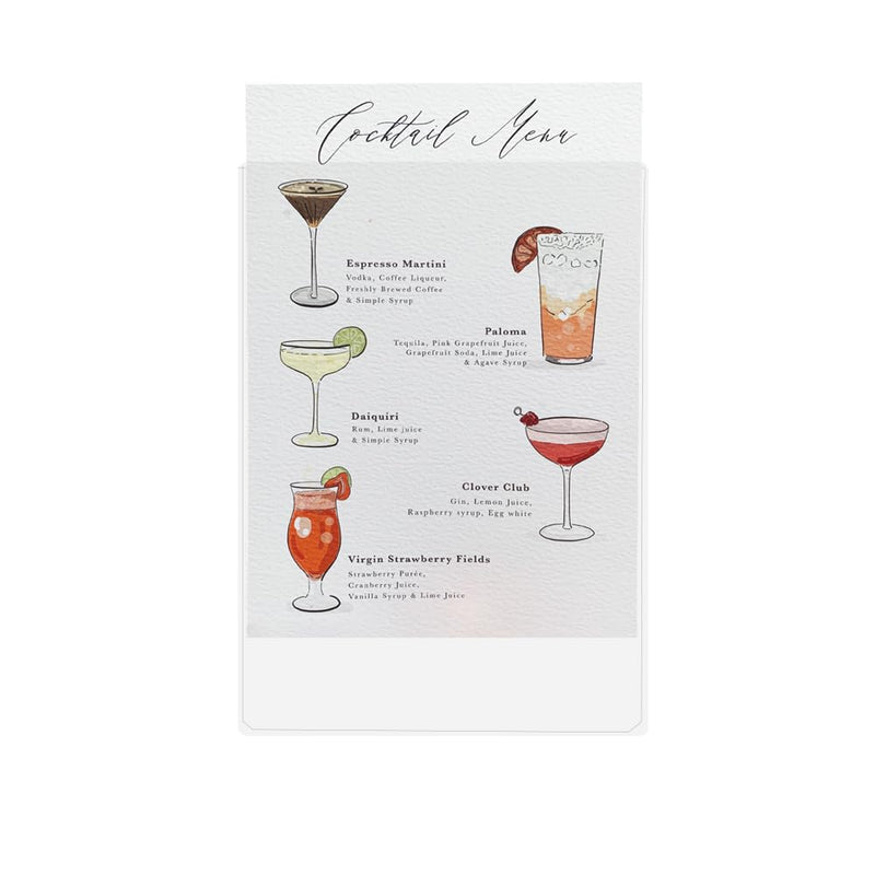 [Australia - AusPower] - StoreSMART - Rigid Plastic Menu - 5" x 7" - 25-Pack - HPP5X7-MENU-25 