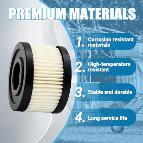 Totuhuid 2-piece air compressor filter element set, cylindrical replacement filters in white and blue packaging