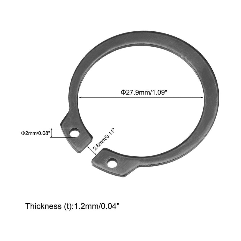 [Australia - AusPower] - uxcell 33.5mm External Circlips C-Clip Retaining Shaft Snap Rings 65Mn 30pcs 