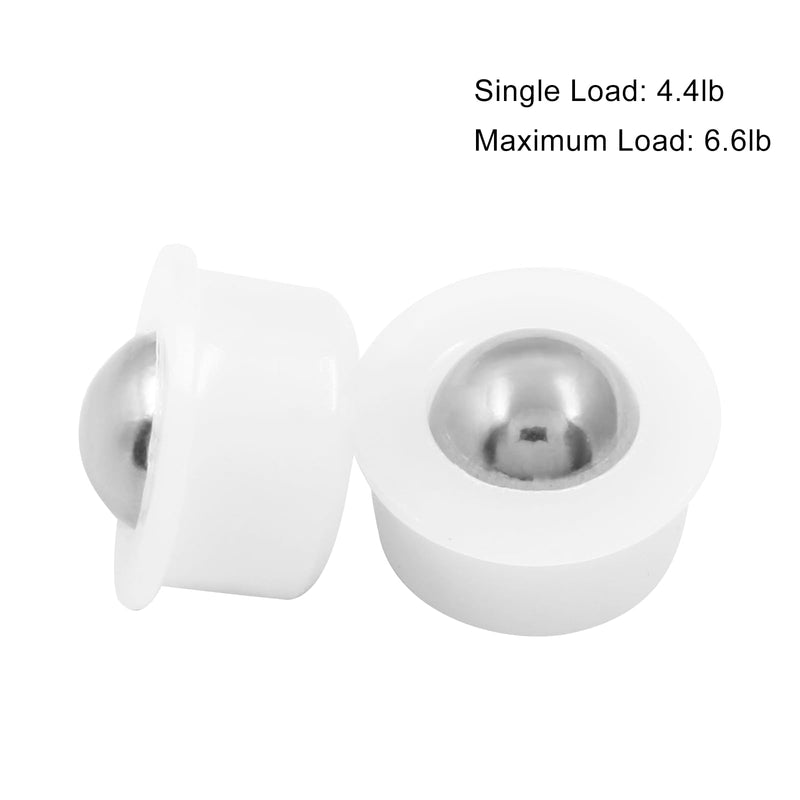 [Australia - AusPower] - 12pcs Mini Ball Transfer Bearing Unit, Table Conveyor Ball Caster Wheels, 1/3" Ball Roller Wheels for Transmission, Furniture, Wheelchair (Nylon and Stainless Steel) 12pcs Stainless Steel Ball 