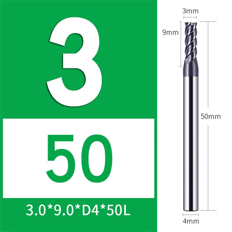 [Australia - AusPower] - CREEYA 5 Pieces Carbide End Mill 3 mm, 4 Teeth / 4 Cutting Edge CNC Milling Cutter HRC 55, AlTiN Black Coating, Solid Carbide Cutter CNC 3 mm for Steel Metal Wood Acrylic Plastic (3 mm) 3mm-5 Stücke 
