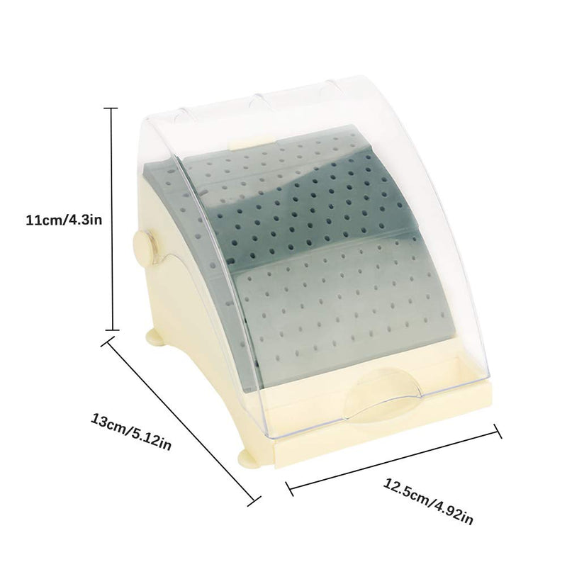 142 Holes Bur Holder, ental Bur Block Holder 142 Holes Plastic Drill Block Case Box Organiser with Extendable Drawer