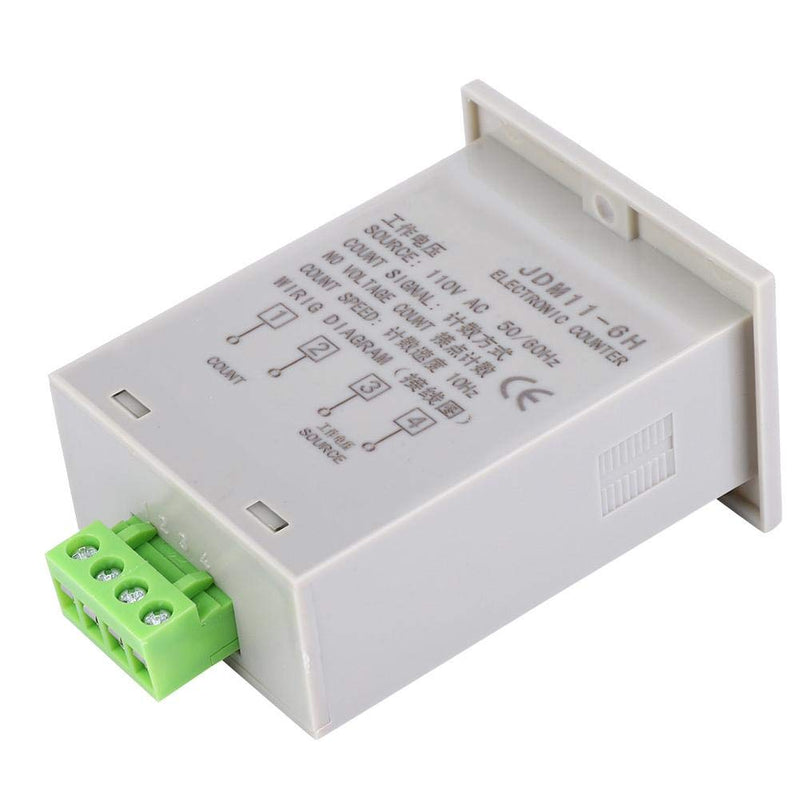 [Australia - AusPower] - 6 Digits Electronic Counter, 0-999999 Counting Range LED Digital Display Counter Relay No Voltage Counter (AC/DC110V) 