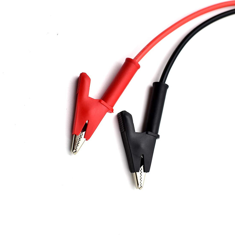 [Australia - AusPower] - 2Pcs 4mm Banana Plug to Alligator Clip Test Lead Wire Cable Set 14AWG for Multimeter Oscilloscope 3 Feet 3 ft 