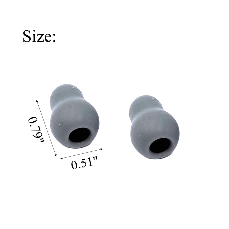 [Australia - AusPower] - 10 Pair Soft Silicone Earplugs Earbuds, Replacement Stethoscope Covers Earpieces Compatible with Littmann Stethoscope, 5 Pairs Grey and 5 Pairs Black 20 Grey+black 
