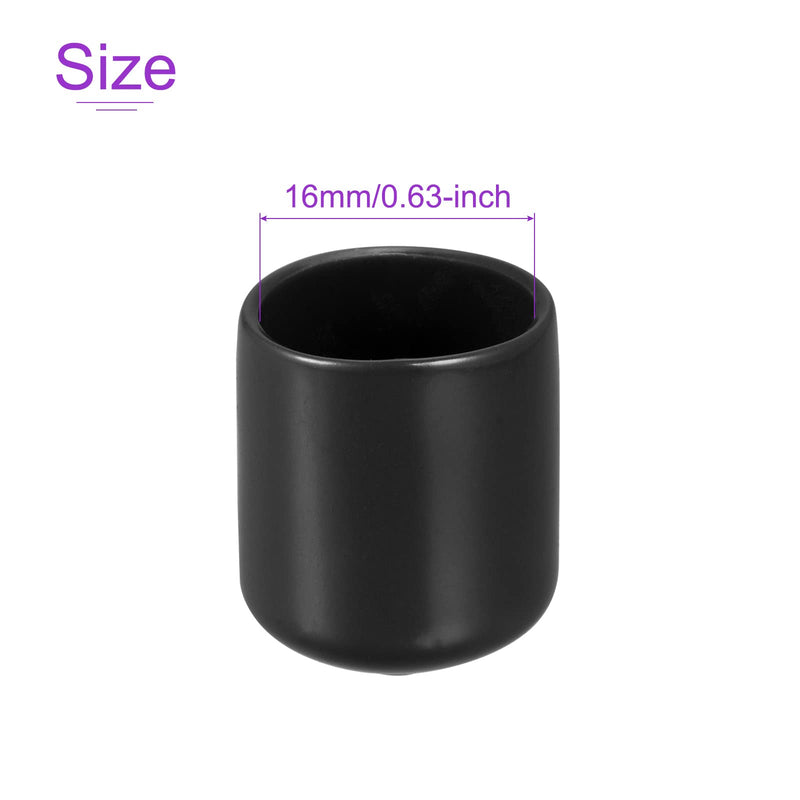 [Australia - AusPower] - DMiotech 10 Pack 5/8" ID Black Screw Thread Protectors Rubber End Caps Bolt Covers for Screw Bolt Furniture Pipe 5/8" 