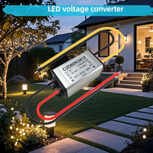 Voltage Converter 24 V to 12 V 5 A, DC DC Converter 24 to 12, Voltage Limiter 12, Step Down Power Supply Buck Converter (15-36 V)