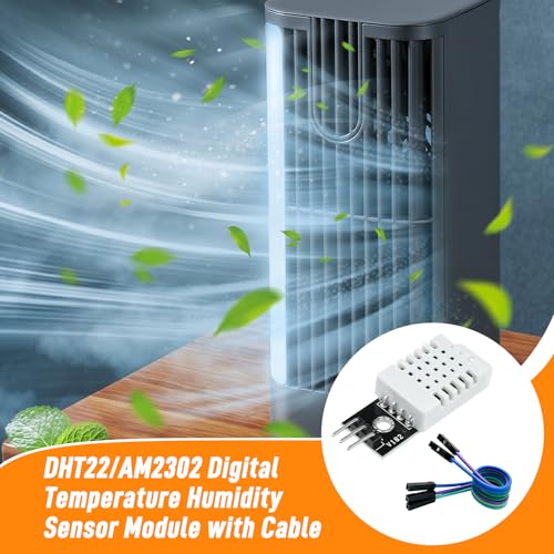 Aifeier ET DHT22 digital temperature humidity sensor module with cable, white, 5-piece set