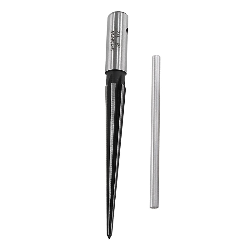 [Australia - AusPower] - 1/8"-1/2" (3-13mm) T Handle Tapered Reamer, 6 Fluted Chamfer Reaming Tool, Guitar Bridge Pin Hole Handle Tapered Reamers Woodworker Luthier Tool 1/8”-1/2”(3- 13mm) 