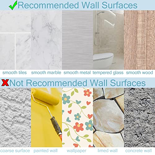 Shower Shelf for Inside Shower, Shower Shelf Corner, Shower Corner Caddy, Adhesive Shower Caddy, Shower Wall Caddy, Stainless Steel Shower Caddy Suction No Drill 2 Pack Silver Corner Shower Caddy