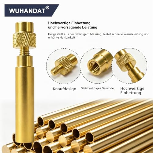 Melting Aid for Thread Inserts, Melting Thread Pack of 7 | Soldering iron melting aid, thread inserts 3D printing, soldering iron thread insert, with M2, M2.5, M3, M4, M5, M6, M8