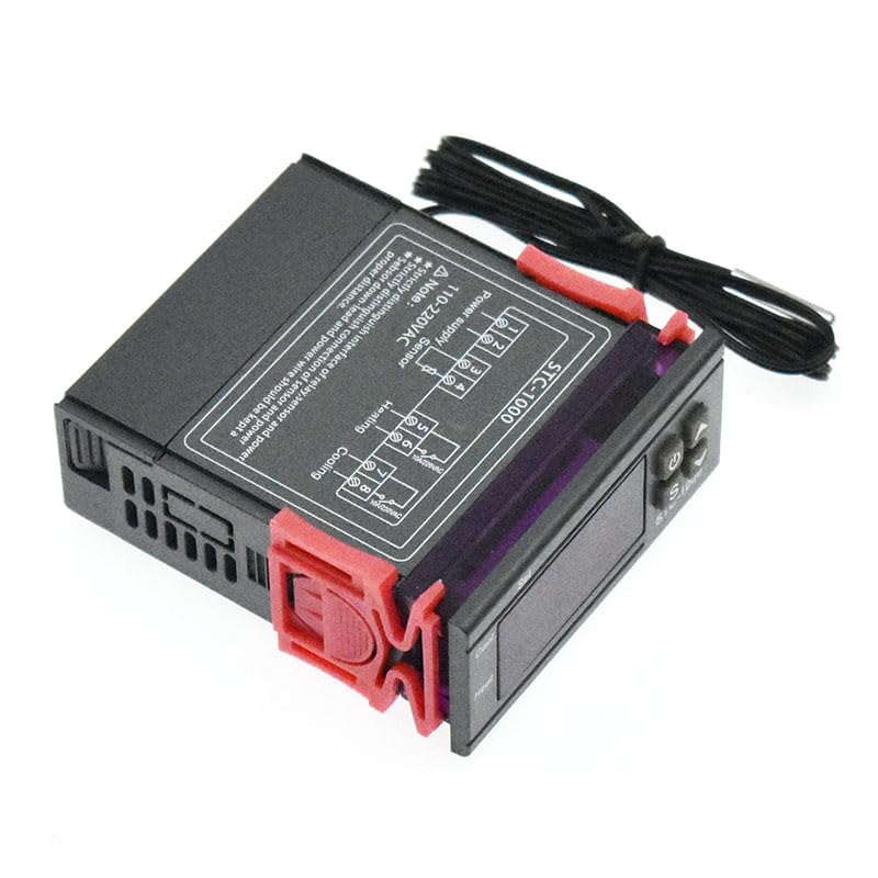 [Australia - AusPower] - 4PCS STC-1000 Digital Temperature Controller AC 10A 110V-220V Digital LED Temperature Controller Heating Cooling Centigrade Thermostat 2 Relays Output with NTC Sensor Probe (220V) 220V 