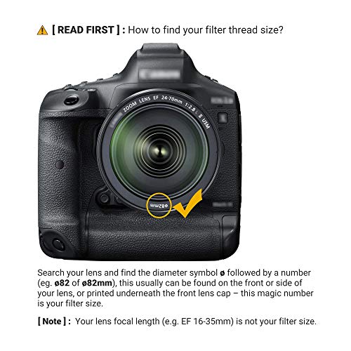 JJC 82mm ND Filter ND1000 Fixed 10-Stop Neutral Density for Camera Lens