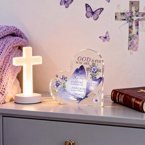 Spiritual Gift for Women Acrylic Butterfly Baptism Gift for Adults