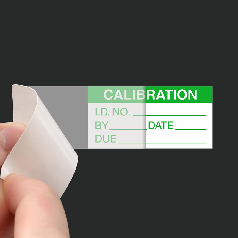 SmartSign Mini Self-Laminating Calibration Labels - Pack of 210, Polyester with Clear Flap, 0.5 x 1 inch, Protect Your Writing, Screen Printed, Green and White, Made in USA Self Lamination