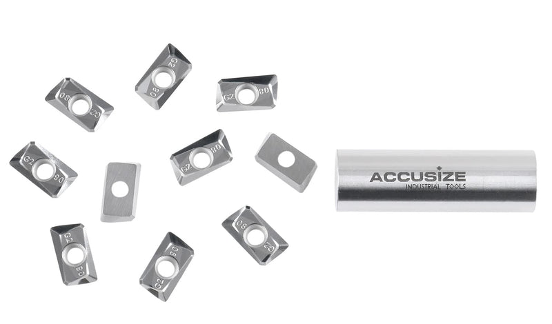 [Australia - AusPower] - Accusize Industrial Tools Apkt160408-Lh Carbide Inserts for Machining Aluminum, 10 Pcs, 0058-1604x10 