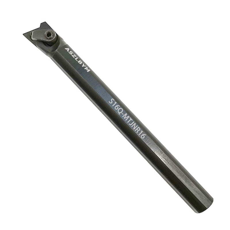 [Australia - AusPower] - 5/8'' x 7'' Carbide Indexable Boring Bar Turning Tool Holder S16Q-MTJNR16 with 10pcs TNMG331 / TNMG160404 Indexable Carbide Turning Inserts 