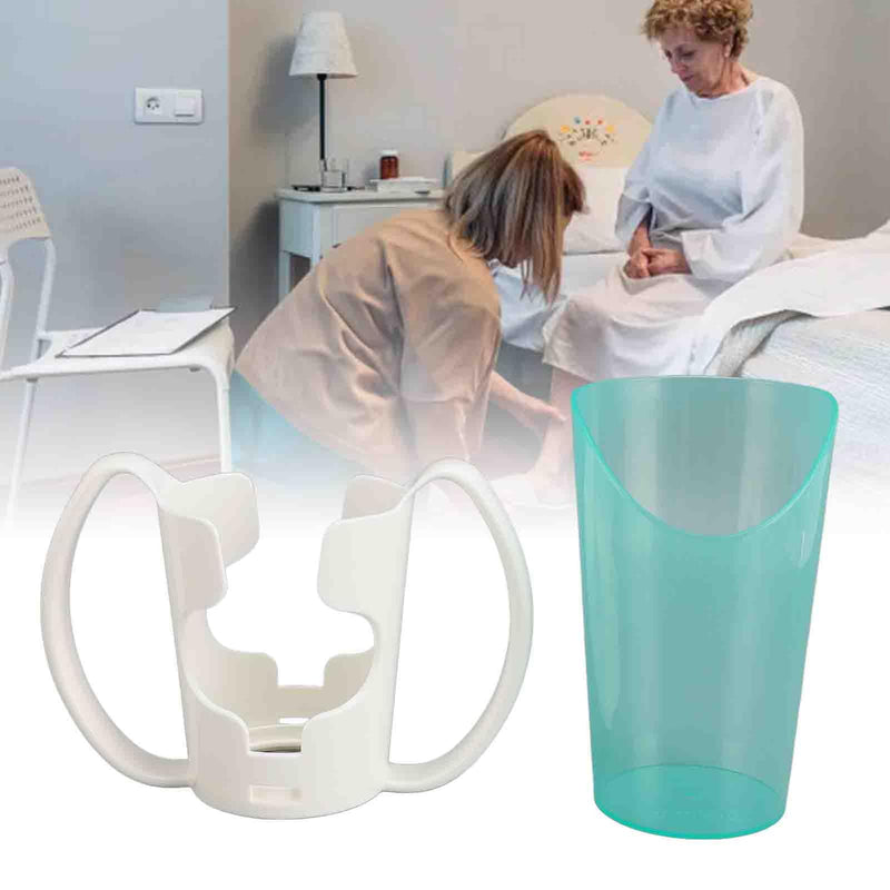 Elprico Elderly Care Cup, Nosy Cup for Adults, Spill Free Cups for Adults, Hospital Drinking Cup, Versatile Drinking Cup for Patient Care with