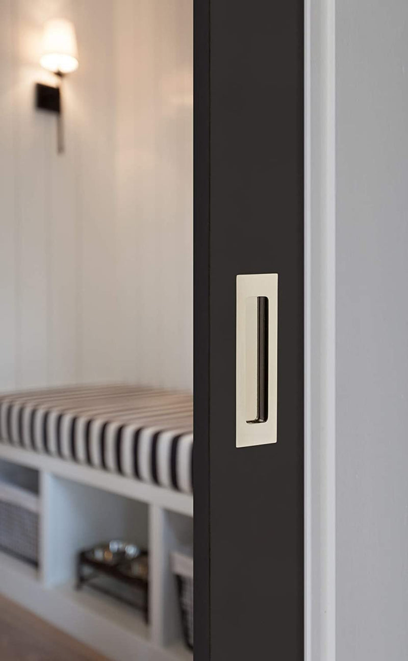 Emtek, Modern Rectangular, Flush Pull, 1-3/4" x 4", Satin Brass