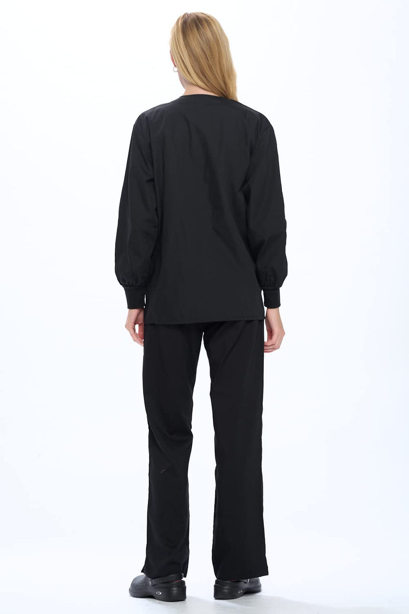 [Australia - AusPower] - Natural Uniforms Warm Up Scrub Jacket Large Black 