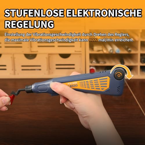 Cordless Pen Sander Variable Speed Multipurpose Power Tool for Grinding, Polishing, Finishing, DIY Crafts (Blue) Blue