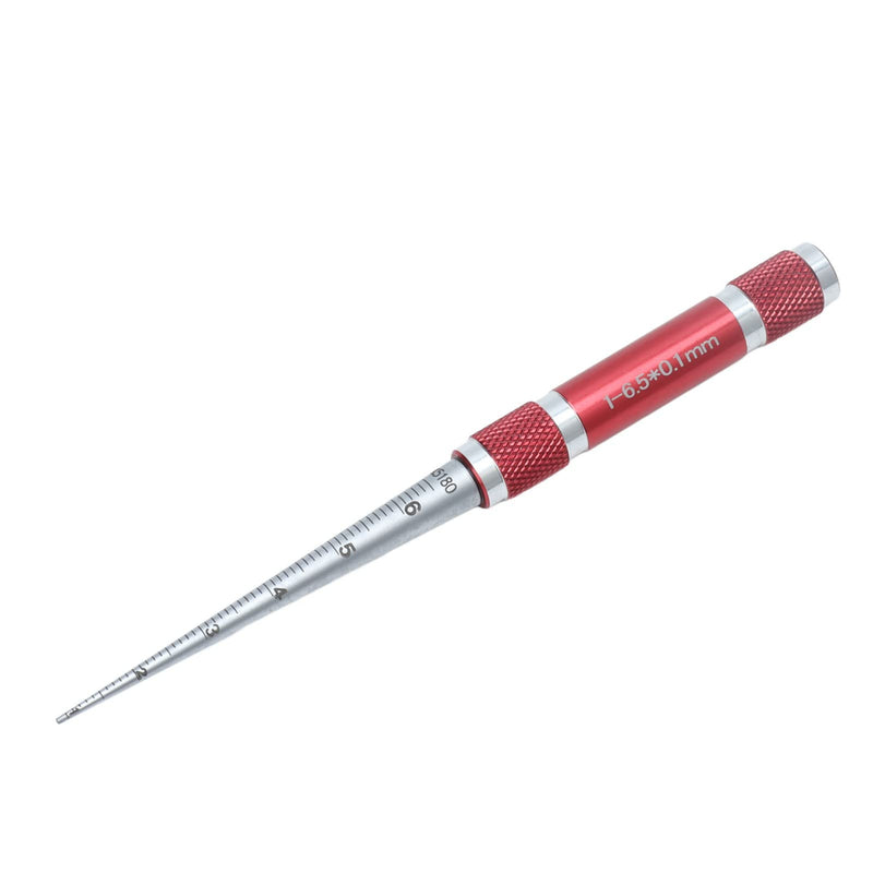 [Australia - AusPower] - Stainless Steel Aperture Tapered Hole Ruler Inner Hole Diameter Measuring Tool 1-6.5mm 