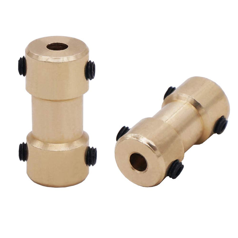 Twidec/4Pcs 3.17mm-3.17mm Brass Flexible Shaft Coupler for RC Airplane Boat Motor Transmission Connector Coupler-GLD-3.17-3.17 3.175mm-3.175mm