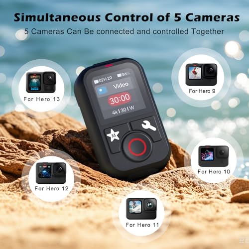 Smart Remote Control for GoPro Hero 13 12 11 10 9 8 Black MAX T13 Remote for GoPro