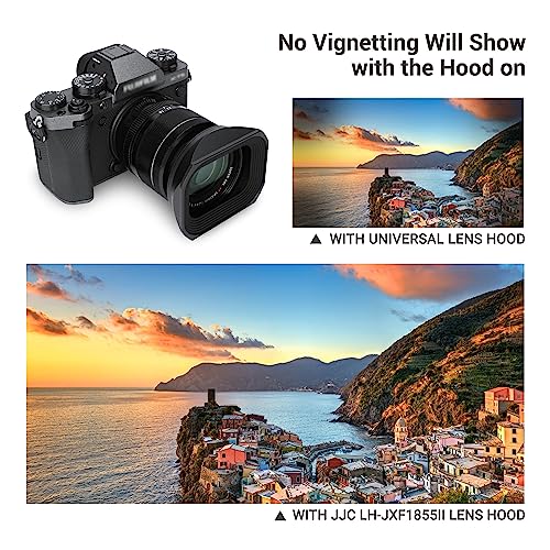 JJC Metal Square Lens Hood Shade for Fuji XF 18-55mm f/2.8-4 R LM OIS Lens For Fuji XF 14mm & XF 18-55mm Lens