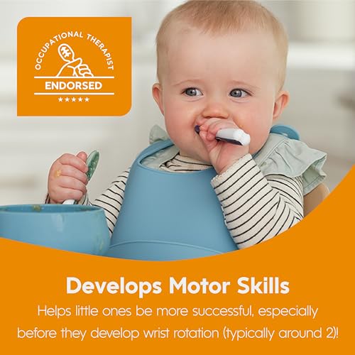 NumNum Baby Spoons Self Feeding 6 Months, 6-Pack Rainbow 6 Spoons 02 - Rainbow